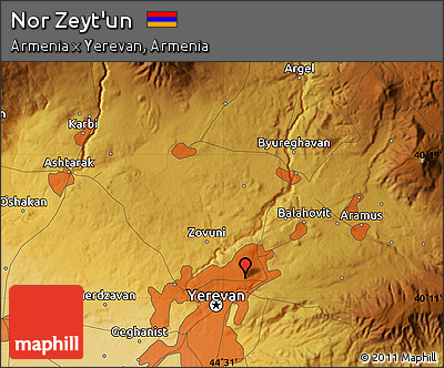 Physical Map of Nor Zeyt'un