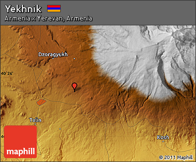 Physical Map of Yekhnik