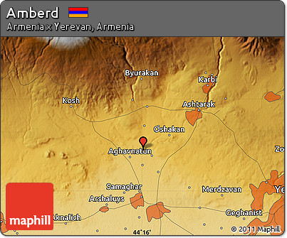 Physical Map of Amberd
