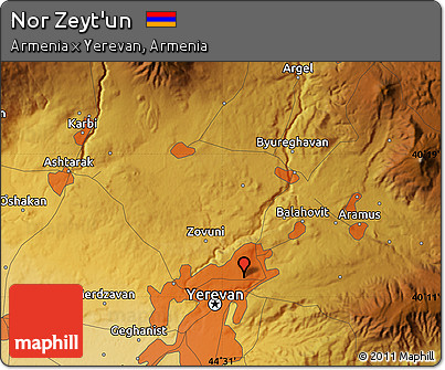 Physical Map of Nor Zeyt'un