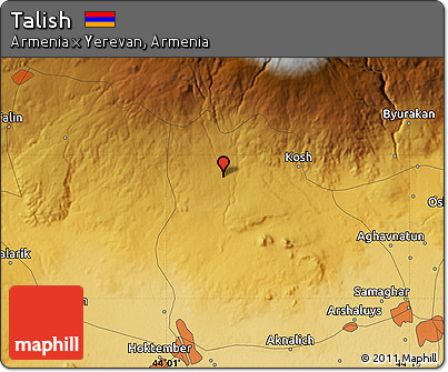 Physical Map of Talish
