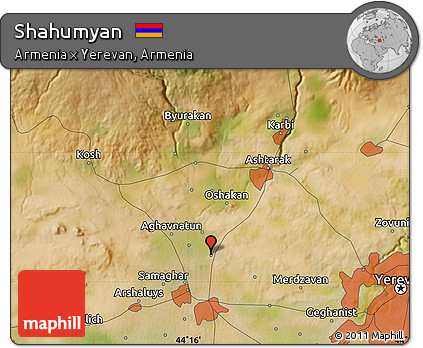 Satellite Map of Shahumyan