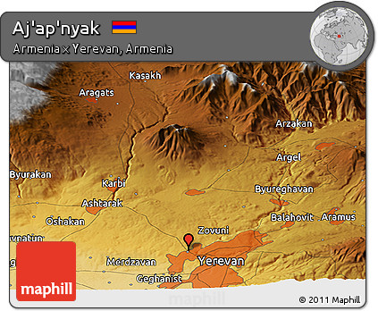 Physical Panoramic Map of Aj'ap'nyak