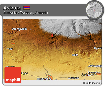 Physical Panoramic Map of Avtona