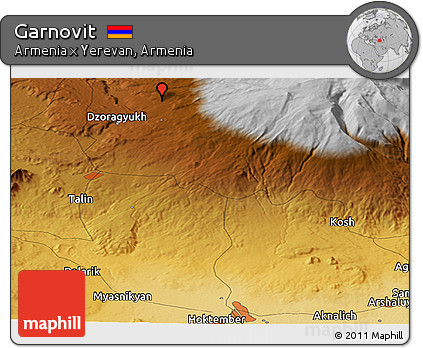 Physical Panoramic Map of Garnovit