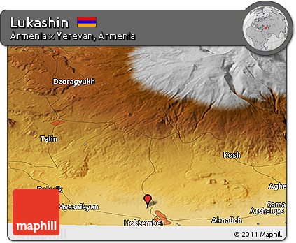 Physical Panoramic Map of Lukashin