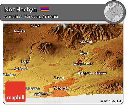 Physical Panoramic Map of Nor Hachyn
