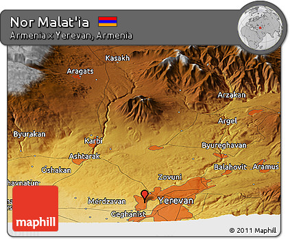 Physical Panoramic Map of Nor Malat'ia