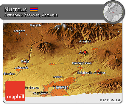 Physical Panoramic Map of Nurrnus