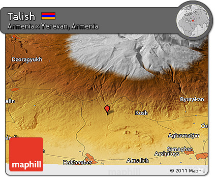 Physical Panoramic Map of Talish