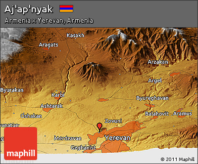 Physical Panoramic Map of Aj'ap'nyak