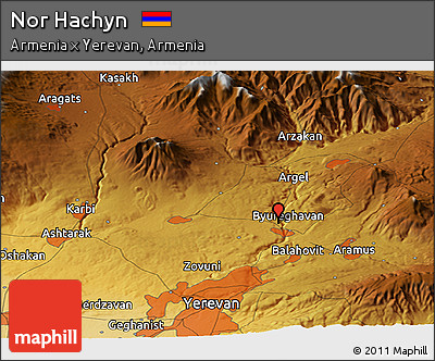 Physical Panoramic Map of Nor Hachyn
