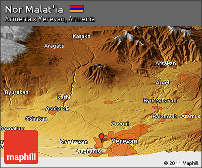 Physical Panoramic Map of Nor Malat'ia