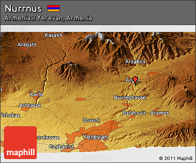 Physical Panoramic Map of Nurrnus