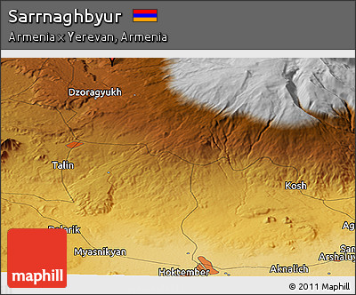 Physical Panoramic Map of Sarrnaghbyur
