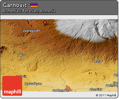 Physical Panoramic Map of Garnovit