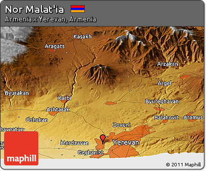 Physical Panoramic Map of Nor Malat'ia