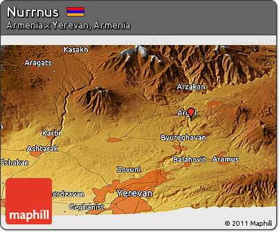 Physical Panoramic Map of Nurrnus