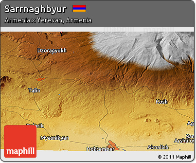 Physical Panoramic Map of Sarrnaghbyur