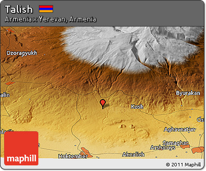 Physical Panoramic Map of Talish