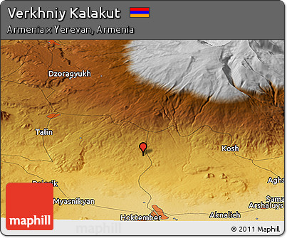 Physical Panoramic Map of Verkhniy Kalakut