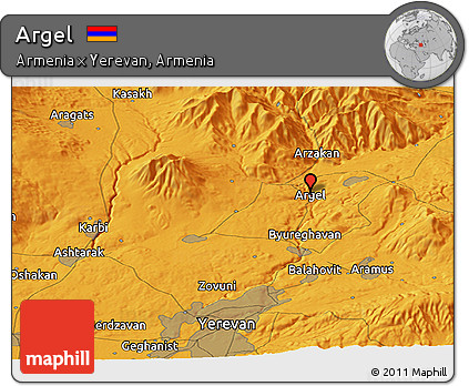 Political Panoramic Map of Argel