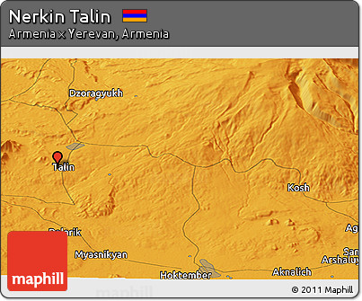 Political Panoramic Map of Nerkin Talin