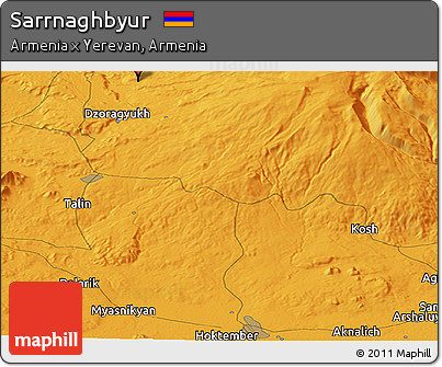 Political Panoramic Map of Sarrnaghbyur
