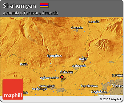 Political Panoramic Map of Shahumyan