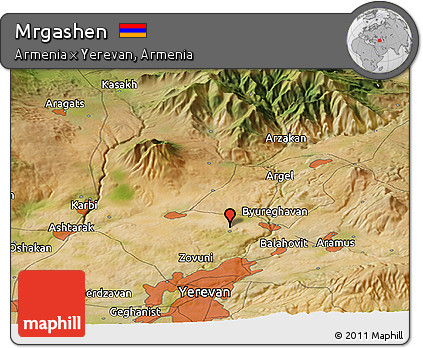 Satellite Panoramic Map of Mrgashen