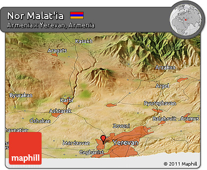Satellite Panoramic Map of Nor Malat'ia
