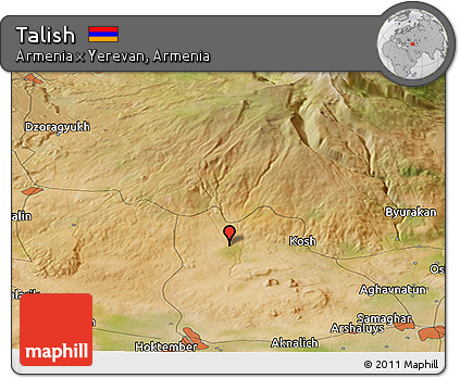 Satellite Panoramic Map of Talish