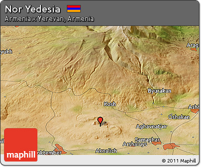 Satellite Panoramic Map of Nor Yedesia