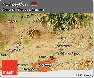 Satellite Panoramic Map of Nor Zeyt'un
