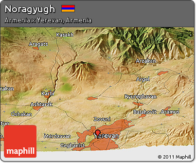 Satellite Panoramic Map of Noragyugh