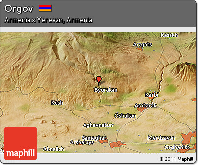 Satellite Panoramic Map of Orgov