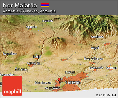 Satellite Panoramic Map of Nor Malat'ia