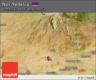 Satellite Panoramic Map of Nor Yedesia