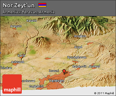 Satellite Panoramic Map of Nor Zeyt'un
