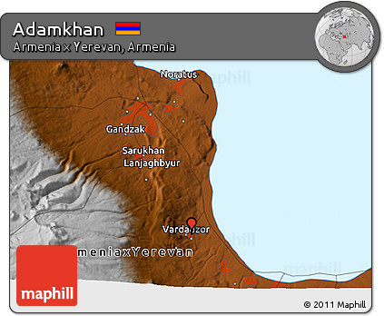 Physical 3D Map of Adamkhan