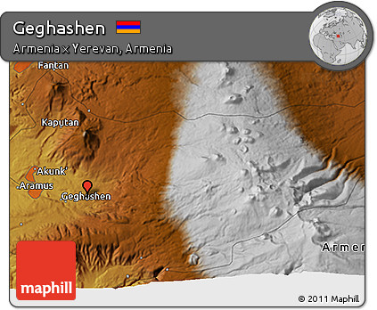 Physical 3D Map of Geghashen