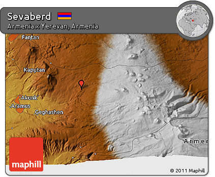Physical 3D Map of Sevaberd