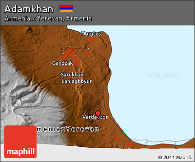 Physical 3D Map of Adamkhan
