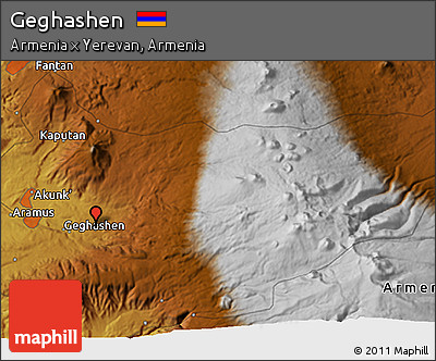 Physical 3D Map of Geghashen