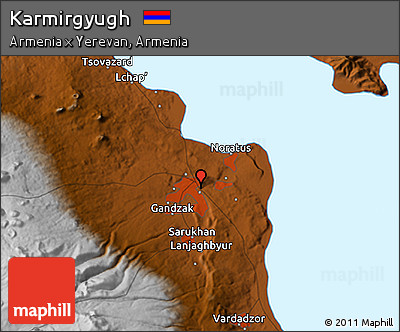 Physical 3D Map of Karmirgyugh