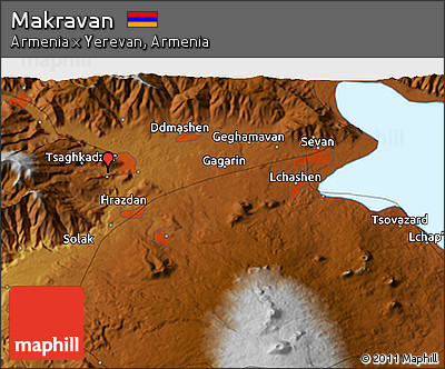 Physical 3D Map of Makravan