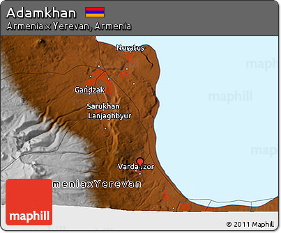 Physical 3D Map of Adamkhan
