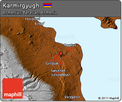 Physical 3D Map of Karmirgyugh