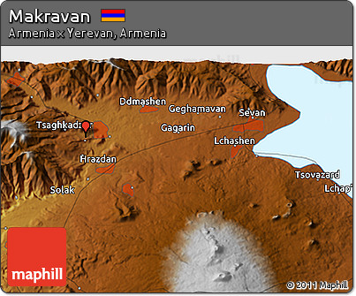 Physical 3D Map of Makravan