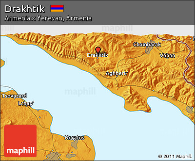 Political 3D Map of Drakhtik